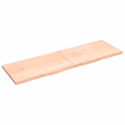 vidaXL Bathroom Countertop Vanity Top Wash Basin Worktop Treated Solid Wood - brown, 200 x 60 x 4 cm