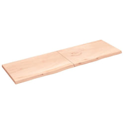 vidaXL Bathroom Countertop Vanity Top Wash Basin Worktop Treated Solid Wood - brown, 200 x 60 x 4 cm