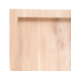 vidaXL Bathroom Countertop Vanity Top Wash Basin Worktop Treated Solid Wood - natural, 220 x 60 x 6 cm