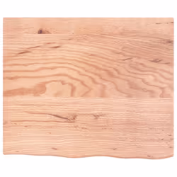 vidaXL Bathroom Countertop Vanity Top Wash Basin Worktop Treated Solid Wood - light brown, 60 x 50 x 2 cm - Additional view 2