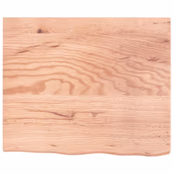 vidaXL Bathroom Countertop Vanity Top Wash Basin Worktop Treated Solid Wood - light brown, 60 x 50 x 4 cm - Additional view 2