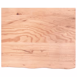 vidaXL Bathroom Countertop Vanity Top Wash Basin Worktop Treated Solid Wood - light brown, 60 x 50 x 6 cm - Additional view 2