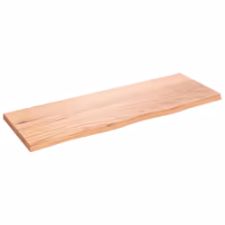 vidaXL Bathroom Countertop Vanity Top Wash Basin Worktop Treated Solid Wood - light brown, 80 x 30 x 2 cm