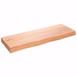 vidaXL Bathroom Countertop Vanity Top Wash Basin Worktop Treated Solid Wood - light brown, 80 x 30 x 6 cm