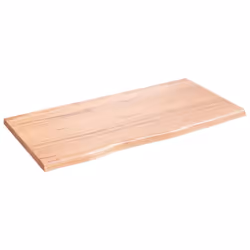 vidaXL Bathroom Countertop Vanity Top Wash Basin Worktop Treated Solid Wood - light brown, 80 x 40 x 2 cm