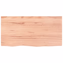vidaXL Bathroom Countertop Vanity Top Wash Basin Worktop Treated Solid Wood - light brown, 80 x 40 x 4 cm - Additional view 2