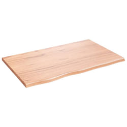 vidaXL Bathroom Countertop Vanity Top Wash Basin Worktop Treated Solid Wood - light brown, 80 x 50 x 2 cm