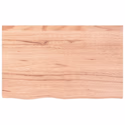 vidaXL Bathroom Countertop Vanity Top Wash Basin Worktop Treated Solid Wood - light brown, 80 x 50 x 2 cm
