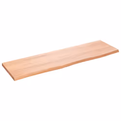 vidaXL Bathroom Countertop Vanity Top Wash Basin Worktop Treated Solid Wood - light brown, 100 x 30 x 2 cm