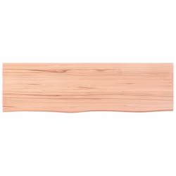 vidaXL Bathroom Countertop Vanity Top Wash Basin Worktop Treated Solid Wood - light brown, 100 x 30 x 2 cm
