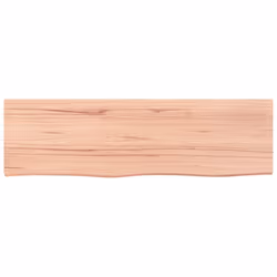vidaXL Bathroom Countertop Vanity Top Wash Basin Worktop Treated Solid Wood - light brown, 100 x 30 x 4 cm - Additional view 3