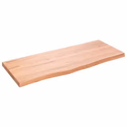 vidaXL Bathroom Countertop Vanity Top Wash Basin Worktop Treated Solid Wood - light brown, 100 x 40 x 4 cm - Additional view 4