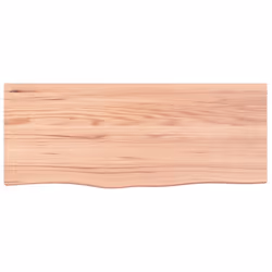 vidaXL Bathroom Countertop Vanity Top Wash Basin Worktop Treated Solid Wood - light brown, 100 x 40 x 4 cm - Additional view 5