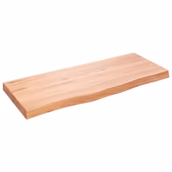 vidaXL Bathroom Countertop Vanity Top Wash Basin Worktop Treated Solid Wood - light brown, 100 x 40 x 6 cm
