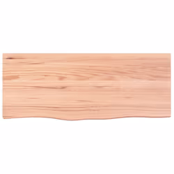 vidaXL Bathroom Countertop Vanity Top Wash Basin Worktop Treated Solid Wood - light brown, 100 x 40 x 6 cm