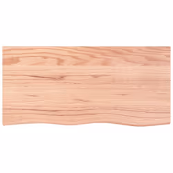 vidaXL Bathroom Countertop Vanity Top Wash Basin Worktop Treated Solid Wood - light brown, 100 x 50 x 2 cm - Additional view 2