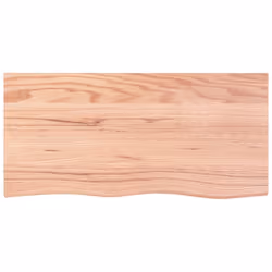 vidaXL Bathroom Countertop Vanity Top Wash Basin Worktop Treated Solid Wood - light brown, 100 x 50 x 4 cm - Additional view 4