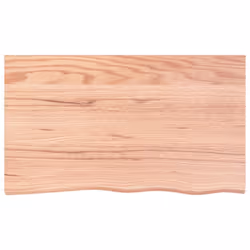 vidaXL Bathroom Countertop Vanity Top Wash Basin Worktop Treated Solid Wood - light brown, 100 x 60 x 6 cm - Additional view 2