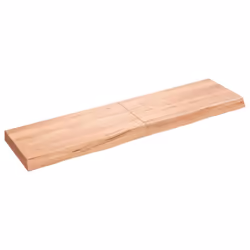 vidaXL Bathroom Countertop Vanity Top Wash Basin Worktop Treated Solid Wood - light brown, 120 x 30 x 6 cm