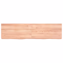 vidaXL Bathroom Countertop Vanity Top Wash Basin Worktop Treated Solid Wood - light brown, 120 x 30 x 6 cm