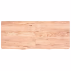 vidaXL Bathroom Countertop Vanity Top Wash Basin Worktop Treated Solid Wood - light brown, 120 x 50 x 4 cm - Additional view 2
