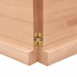 vidaXL Bathroom Countertop Vanity Top Wash Basin Worktop Treated Solid Wood - light brown, 120 x 50 x 4 cm - Additional view 6