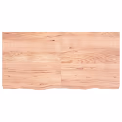 vidaXL Bathroom Countertop Vanity Top Wash Basin Worktop Treated Solid Wood - light brown, 120 x 60 x 6 cm - Additional view 2