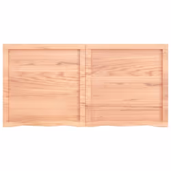 vidaXL Bathroom Countertop Vanity Top Wash Basin Worktop Treated Solid Wood - light brown, 120 x 60 x 6 cm - Additional view 6