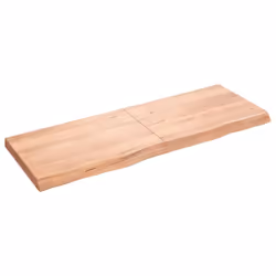 vidaXL Bathroom Countertop Vanity Top Wash Basin Worktop Treated Solid Wood - light brown, 140 x 50 x 6 cm