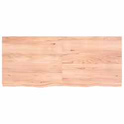 vidaXL Bathroom Countertop Vanity Top Wash Basin Worktop Treated Solid Wood - light brown, 140 x 60 x 4 cm - Additional view 2