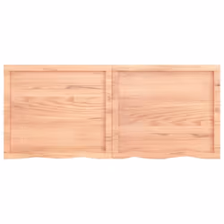 vidaXL Bathroom Countertop Vanity Top Wash Basin Worktop Treated Solid Wood - light brown, 140 x 60 x 4 cm - Additional view 6