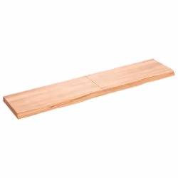 vidaXL Bathroom Countertop Vanity Top Wash Basin Worktop Treated Solid Wood - light brown, 180 x 40 x 6 cm
