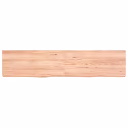 vidaXL Bathroom Countertop Vanity Top Wash Basin Worktop Treated Solid Wood - light brown, 180 x 40 x 6 cm