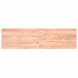vidaXL Bathroom Countertop Vanity Top Wash Basin Worktop Treated Solid Wood - light brown, 180 x 50 x 4 cm