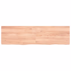 vidaXL Bathroom Countertop Vanity Top Wash Basin Worktop Treated Solid Wood - light brown, 180 x 50 x 6 cm - Additional view 2