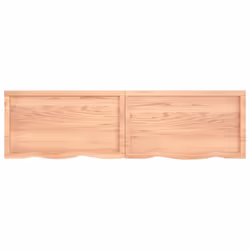 vidaXL Bathroom Countertop Vanity Top Wash Basin Worktop Treated Solid Wood - light brown, 180 x 50 x 6 cm - Additional view 6