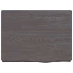 vidaXL Bathroom Countertop Vanity Top Wash Basin Worktop Treated Solid Wood - dark grey, 40 x 30 x 4 cm - Additional view 2