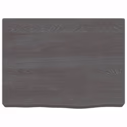 vidaXL Bathroom Countertop Vanity Top Wash Basin Worktop Treated Solid Wood - dark grey, 40 x 30 x 6 cm - Additional view 2