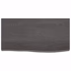 vidaXL Bathroom Countertop Vanity Top Wash Basin Worktop Treated Solid Wood - dark grey, 60 x 30 x 2 cm - Additional view 2
