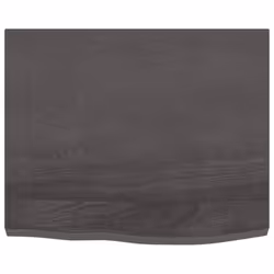 vidaXL Bathroom Countertop Vanity Top Wash Basin Worktop Treated Solid Wood - dark grey, 60 x 50 x 4 cm - Additional view 2