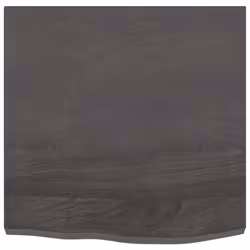 vidaXL Bathroom Countertop Vanity Top Wash Basin Worktop Treated Solid Wood - dark grey, 60 x 60 x 4 cm - Additional view 2