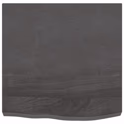vidaXL Bathroom Countertop Vanity Top Wash Basin Worktop Treated Solid Wood - dark grey, 60 x 60 x 6 cm - Additional view 2