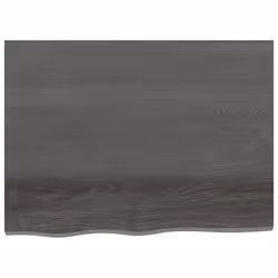 vidaXL Bathroom Countertop Vanity Top Wash Basin Worktop Treated Solid Wood - dark grey, 80 x 60 x 6 cm - Additional view 2