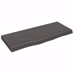 vidaXL Bathroom Countertop Vanity Top Wash Basin Worktop Treated Solid Wood - dark grey, 100 x 40 x 6 cm - Additional view 4