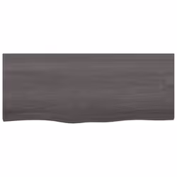 vidaXL Bathroom Countertop Vanity Top Wash Basin Worktop Treated Solid Wood - dark grey, 100 x 40 x 6 cm - Additional view 5