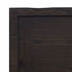 vidaXL Bathroom Countertop Vanity Top Wash Basin Worktop Treated Solid Wood - dark grey, 100 x 40 x 6 cm - Additional view 6