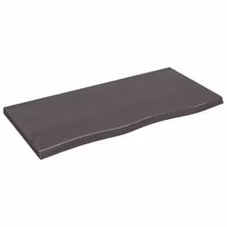 vidaXL Bathroom Countertop Vanity Top Wash Basin Worktop Treated Solid Wood - dark grey, 100 x 50 x 4 cm - Additional view 4