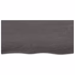 vidaXL Bathroom Countertop Vanity Top Wash Basin Worktop Treated Solid Wood - dark grey, 100 x 50 x 6 cm - Additional view 2