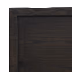 vidaXL Bathroom Countertop Vanity Top Wash Basin Worktop Treated Solid Wood - dark grey, 100 x 50 x 6 cm - Additional view 5
