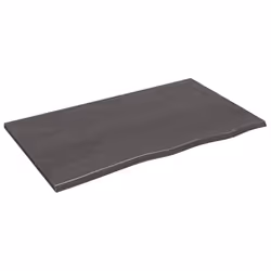 vidaXL Bathroom Countertop Vanity Top Wash Basin Worktop Treated Solid Wood - dark grey, 100 x 60 x 2 cm - Additional view 3